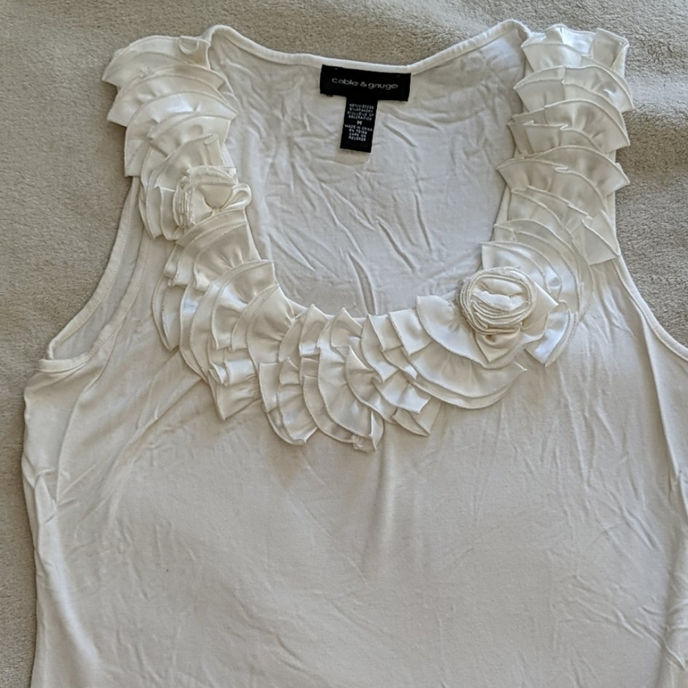 Cable and gauge dress tank top